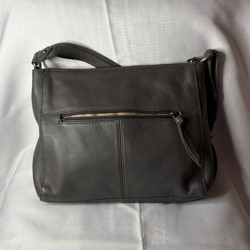 The Sak Grey Leather/Suede Shoulder/Crossbody Bag NWOT - Picture 3 of 9